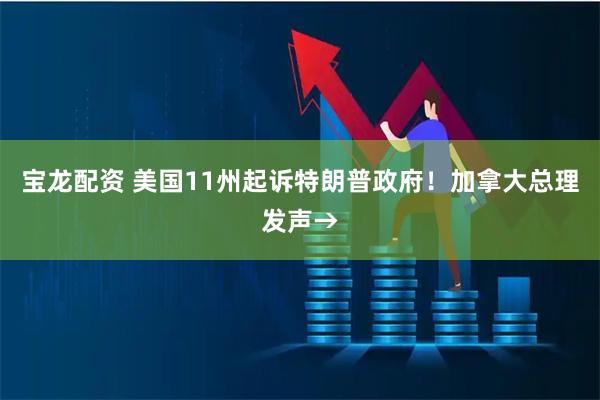 宝龙配资 美国11州起诉特朗普政府！加拿大总理发声→
